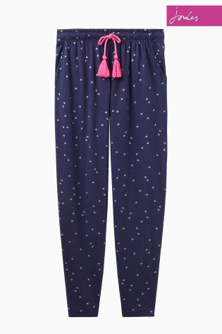 Joules Erica French Navy Star Tapered Jersey Pyjama Bottom